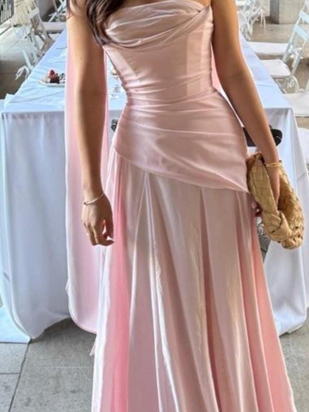 Babyboo Kensington Pink Strapless Satin Maxi Dress Bridesmaid Wedding Guest S